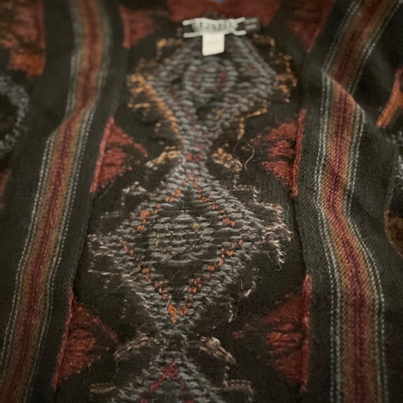 PERUVIAN CONNECTION 100% ALPACA HEAVY  RUANA - Picture 12 of 16